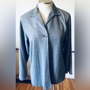 Vintage Clio One Button Striped Dress Suit Jacket Size SML. Made in USA